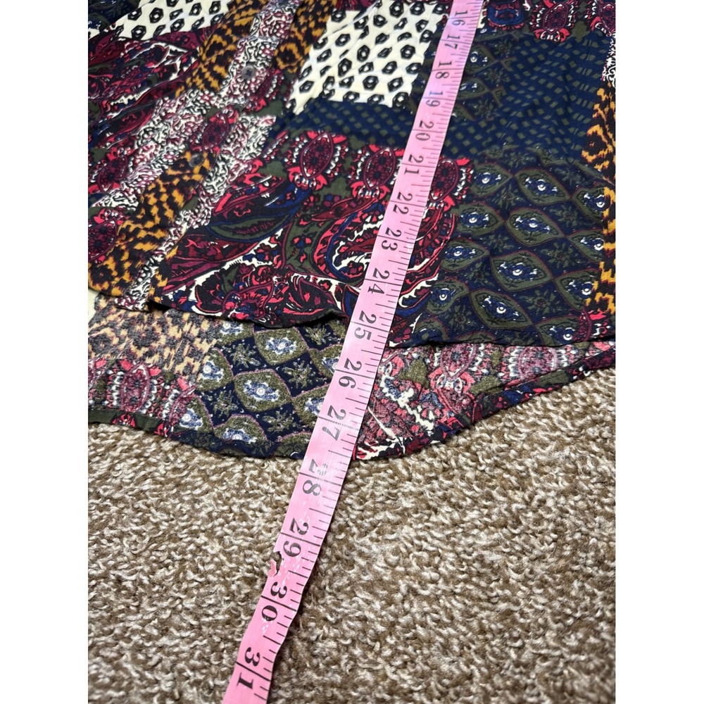 Intro Patchwork Paisley Rayon Button Up Shirt Mul… - image 8